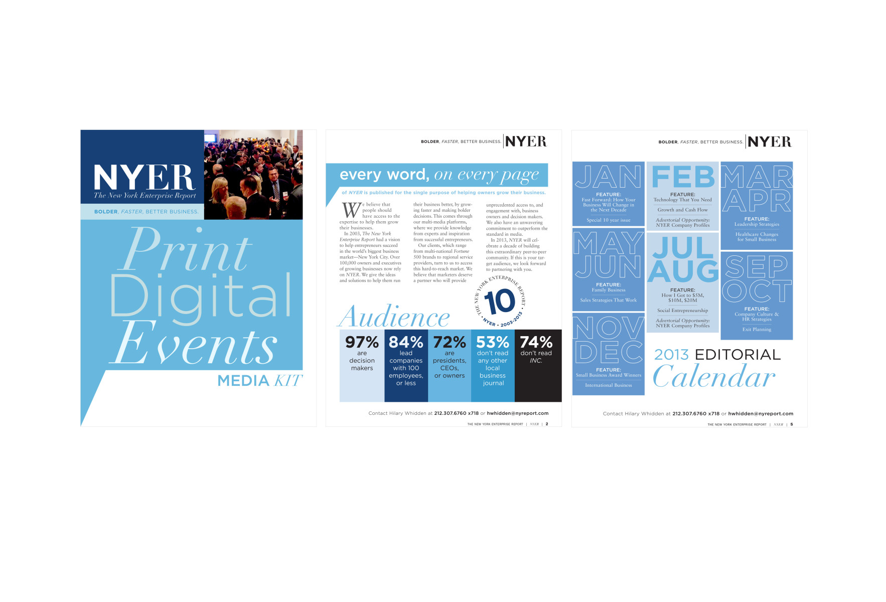 NYER Media Kit redesigned pages